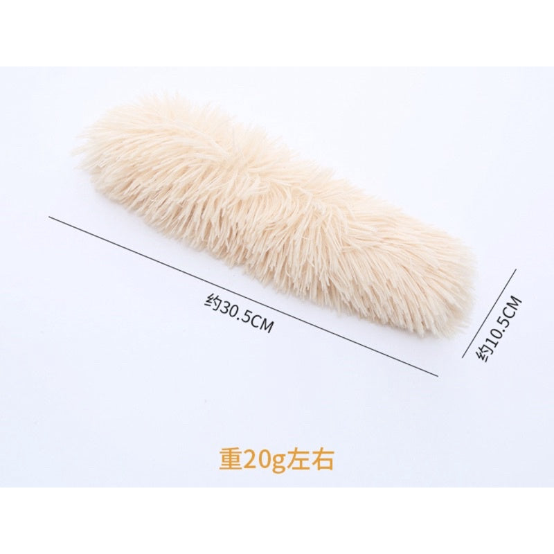 Cat fluffy worm bitting chaser toy with plastic sound paper and catnip