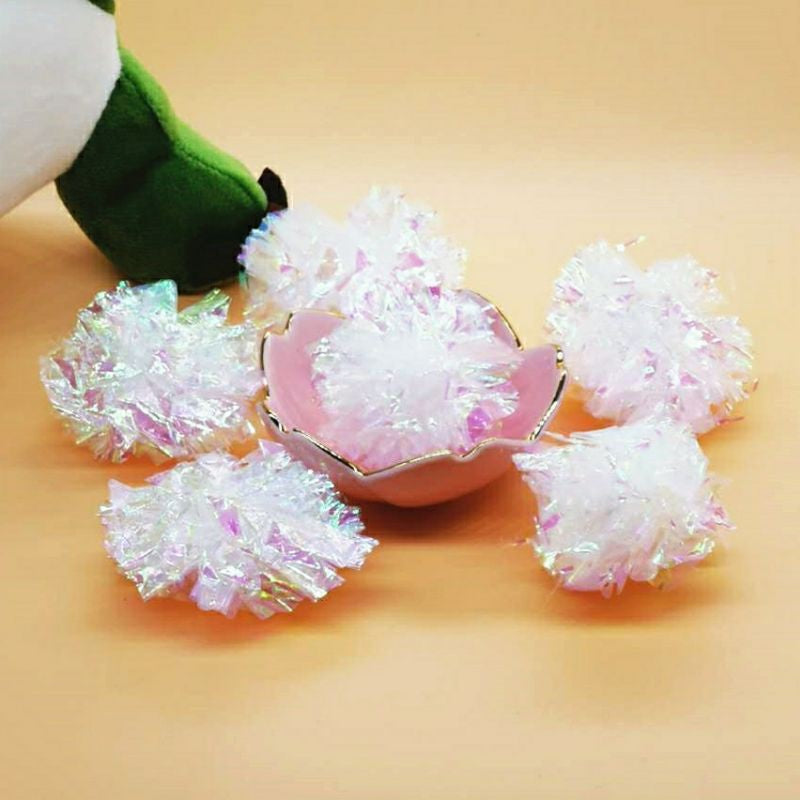 Pet toy plastic paper ball with sound Singapore ready stock