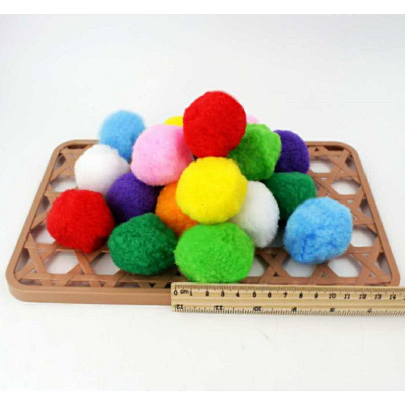Cat toy polyester ball 5cm parrot dog rabbit hamster pet toys Singapore Ready stock
