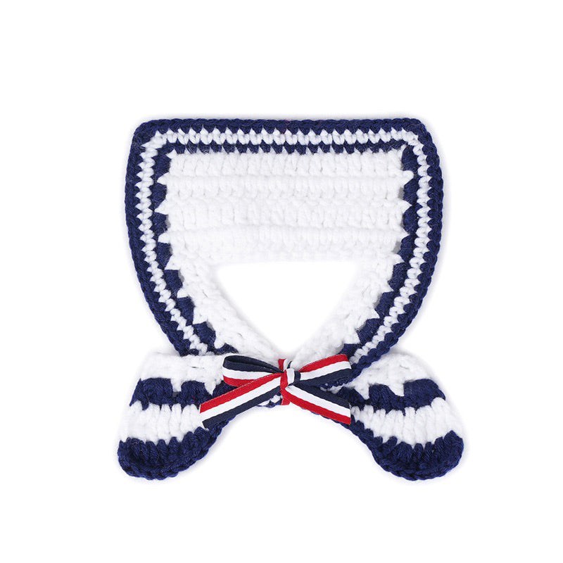 Zeze Cat Collar Dog necklace pet Navy design Tie