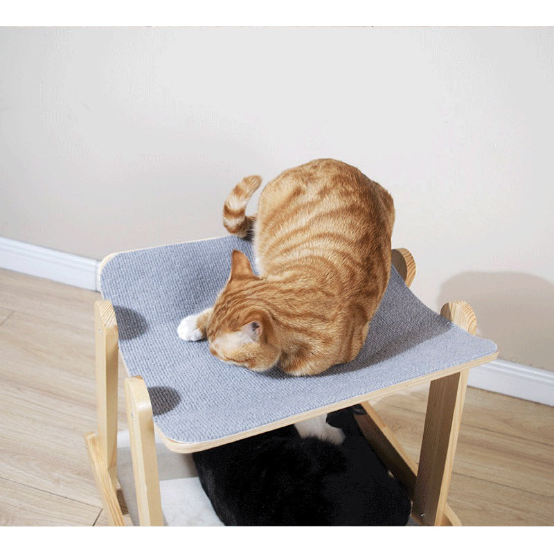 Wakupet Cat Double Deck Bed real wood hammock