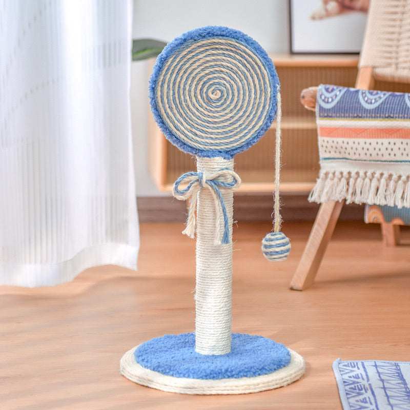 Cat Scratcher post pole lollipop 🍭 sisal rope scratch Pet toy