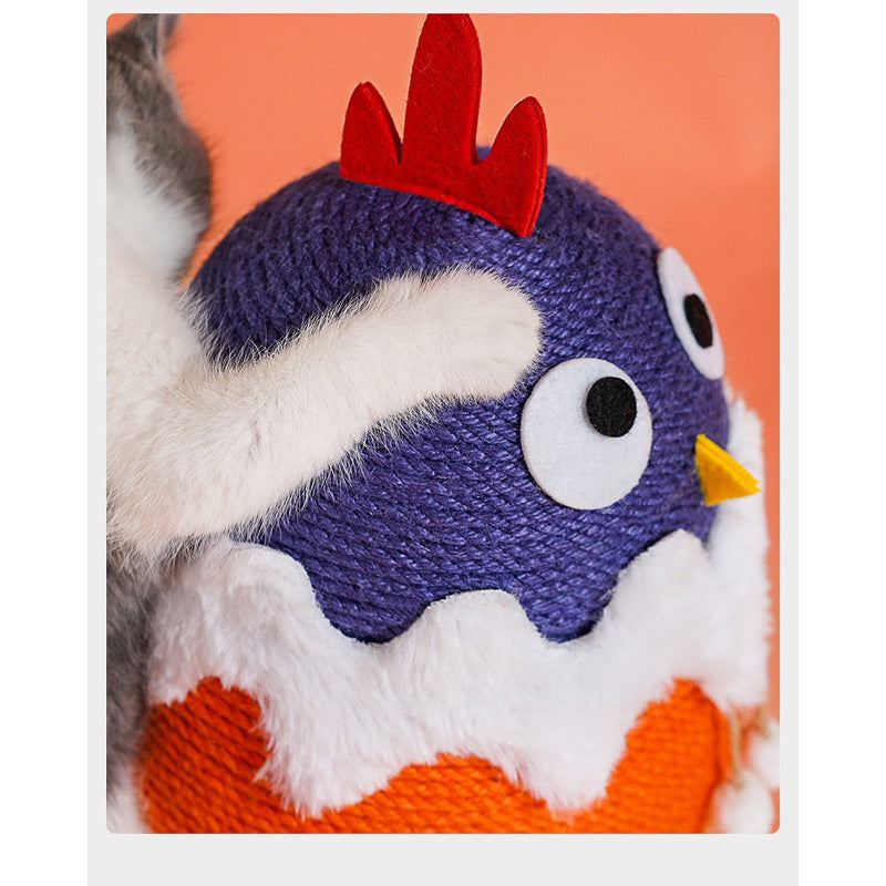 Gugu Chicken 🐥cat toy sisal ball tumbler pet toy scratcher