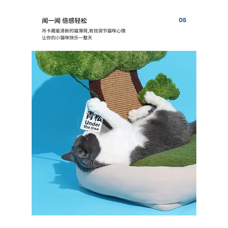 Zeze Pine Tree Cat Scratcher Bed Scratch Board Pet House