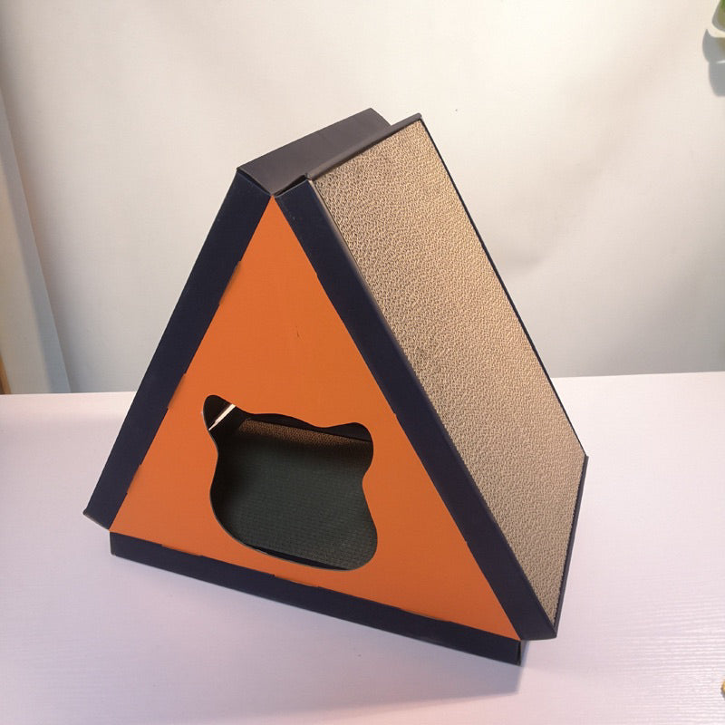 Triangle Prism 6 Facets Cat Scratch Scratch Board House Pet Room Bed