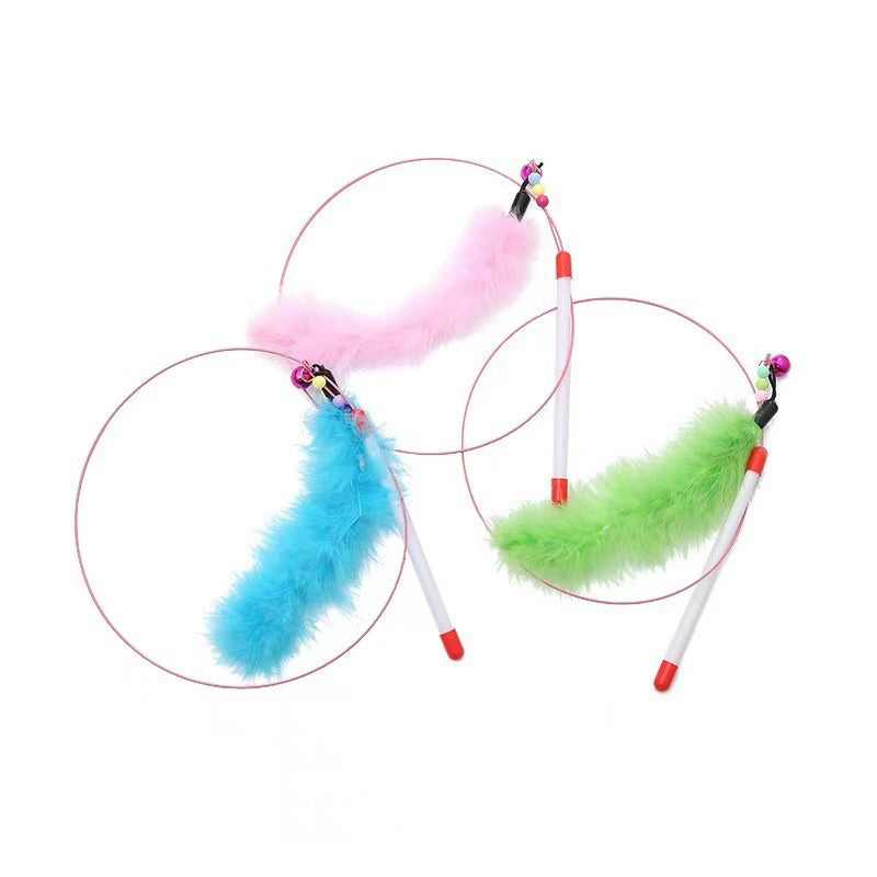 cat teaser collection pet toy stick wand