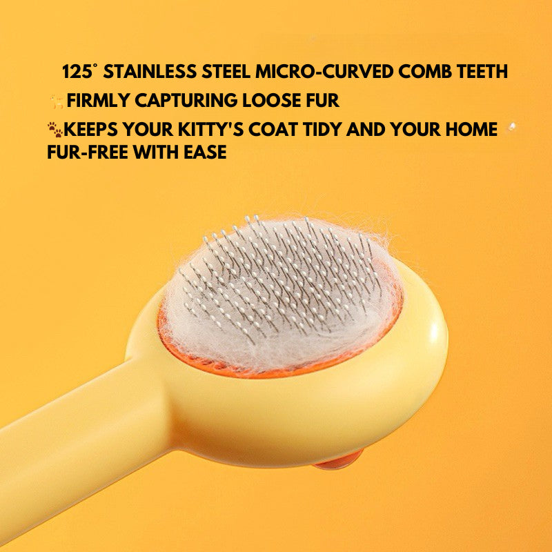 Catno Duck Pet Grooming Brush Cat Dog Comb Yellow Color