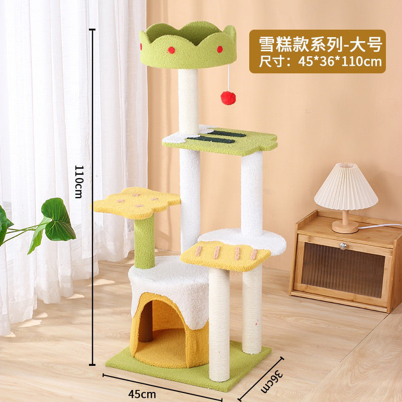 Ice Cream Cat Climbing Tree Climber Condo Scratch Post Scratching Toy