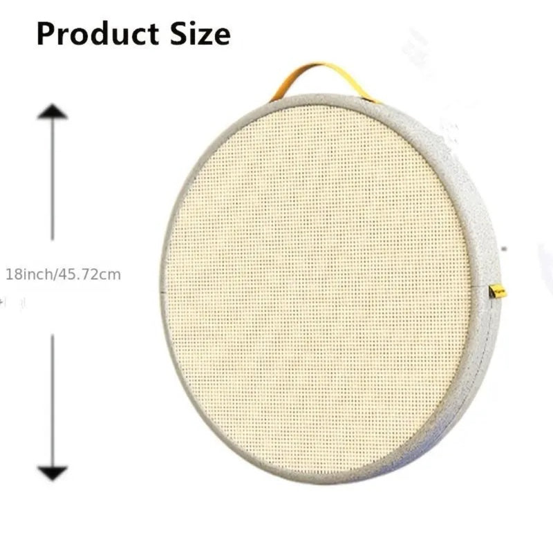 Cat Scratch Pad Rounded Double Sides Natural Kintted Dust-Free Durable For People And Cats Both