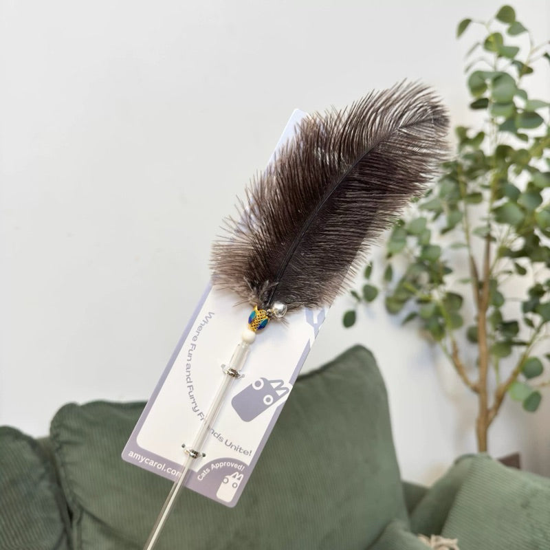 Amy Carol Telescopic Ostrich Feather Cat Teaser – Durable & High-Quality Interactive Toy