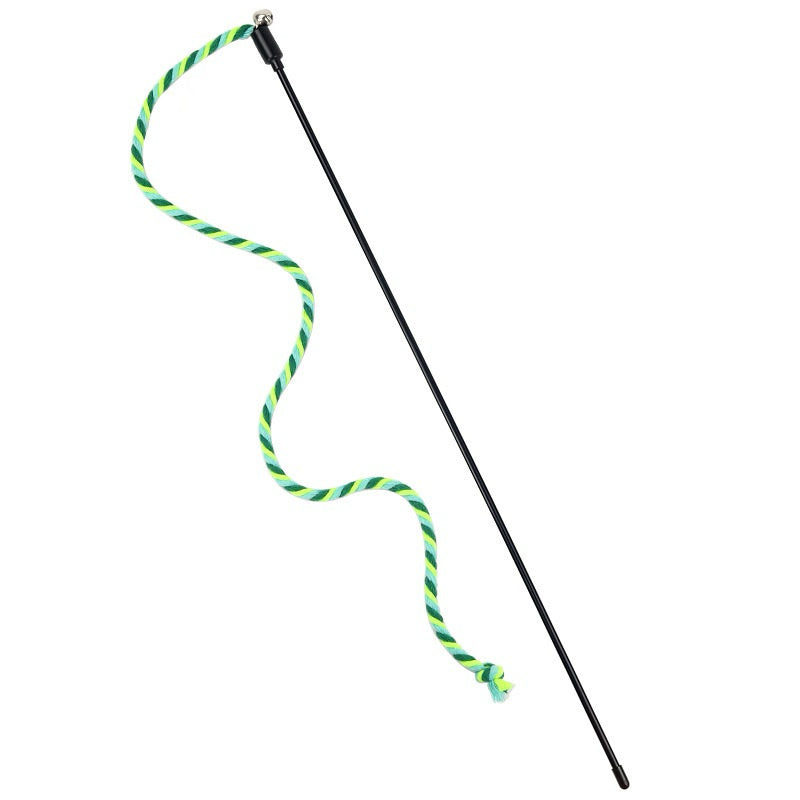 Cat Teaser Wand with Cotton Rope and Bell – Interactive Toy for Cats