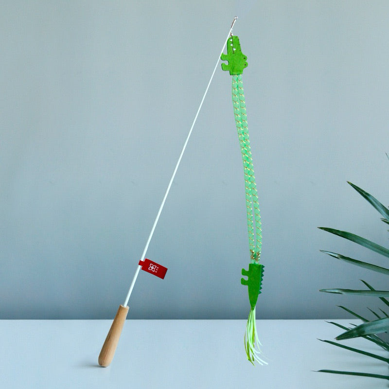 Hairtail Fish Cat Teaser Long Plastic Tube Pet Toy Chaser