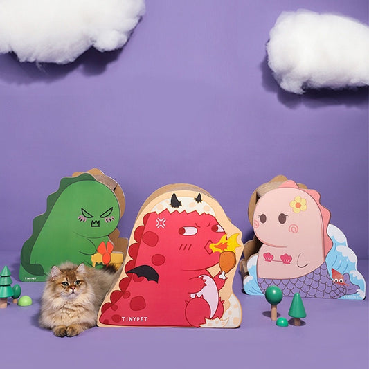 [SG Stock] Tinypet Small Dinosaur Cat schratching board scratch Dino house