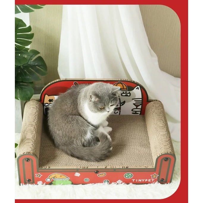 [SG Stock] TinyPet happy family cat scratch sofa board bed pet toy