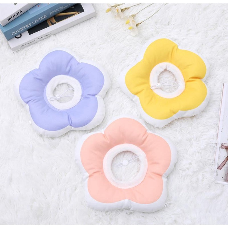 [SG Stock] Pet E collar Elizabeth cone water proof prevent licking surgery healing soft anti bite sunflower 🌻