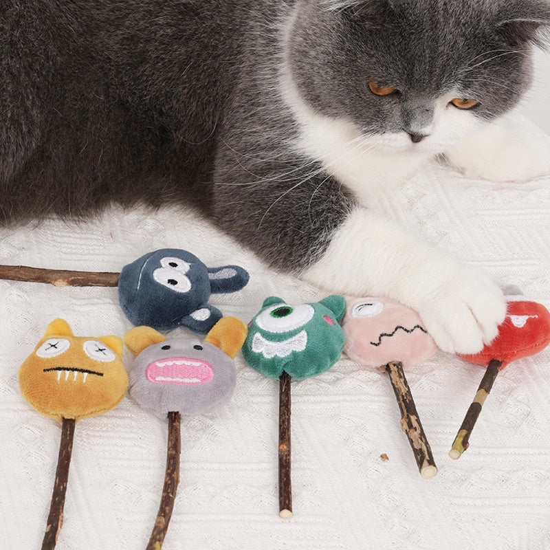 TinyPet catnip lollipop toy with bell biting pet toy