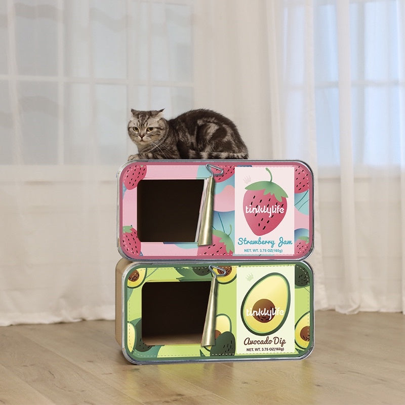 [SG Stock] Tinklylife cat scratch board box house fruit canned food
