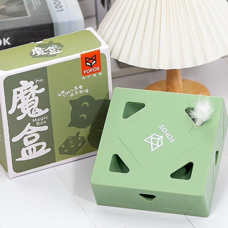 [SG stock] FOFOS Magic Box cat toy auto electronic teaser hide and seek type-C