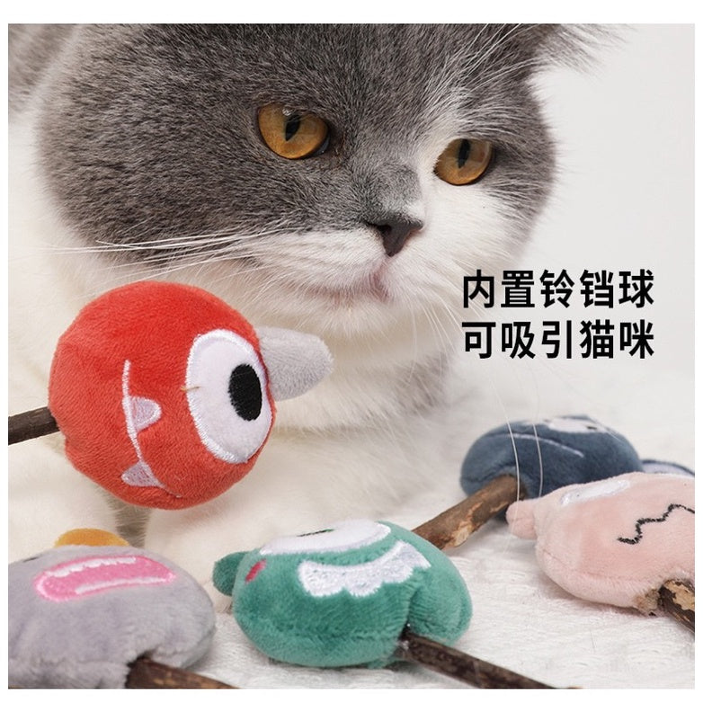 TinyPet catnip lollipop toy with bell biting pet toy