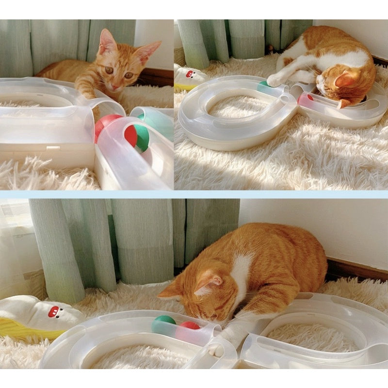 [SG Stock] Carno Cat infinite ♾ tunnel pet toy with ball
