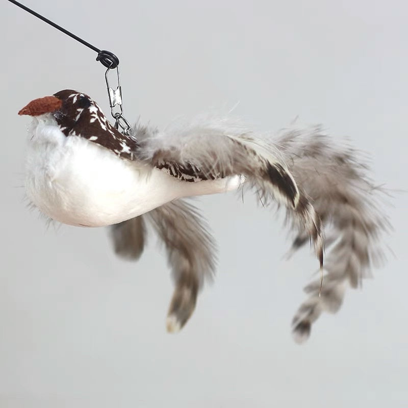 [SG Stock] Cat teaser with sucker on floor suction pad pet toy self play wand chaser