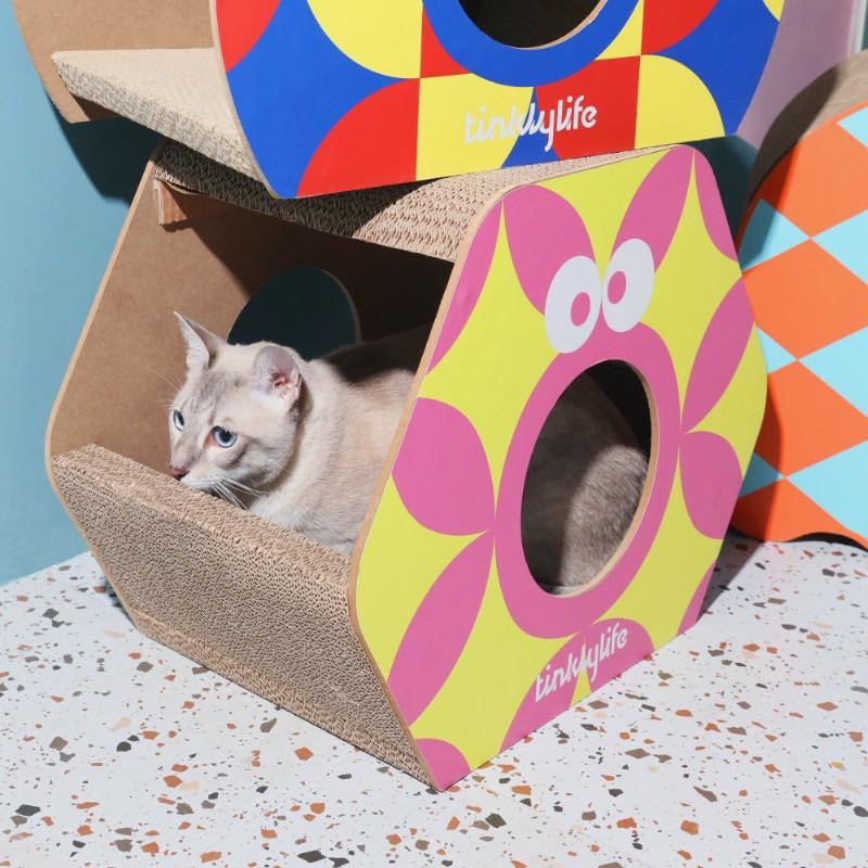 [SG Stock] Tinklylife small monster cat scratch board house pet toy