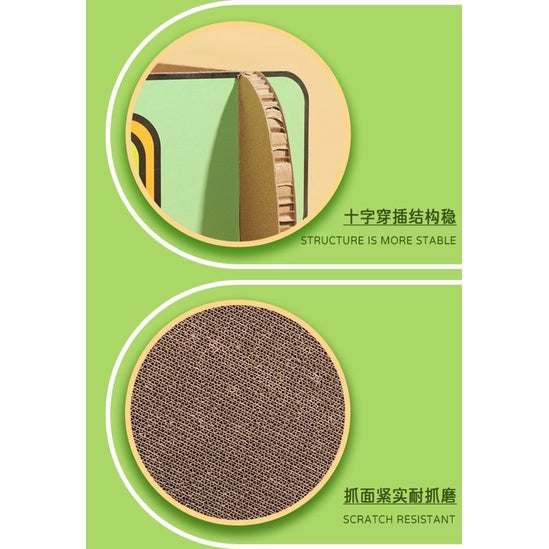 TinyPet deku double deck cat scratch board 🚌 pet house bed zoo bus