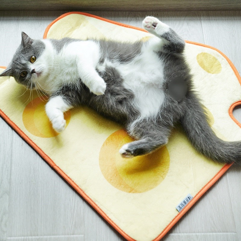 [SG Stock] PurLab cheese 🧀 cheesecake blanket pad carpet pet cad sleeping bed