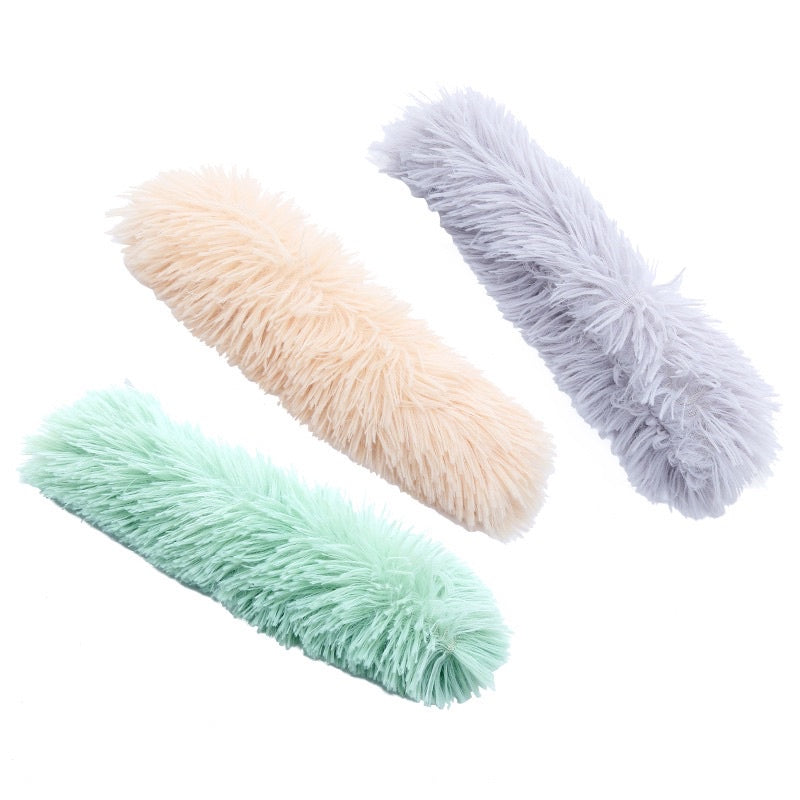 Cat fluffy worm bitting chaser toy with plastic sound paper and catnip
