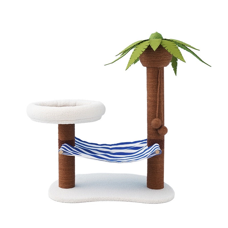 [SG Stock] Zeze coconut palm tree island cat scratch post board bed pole