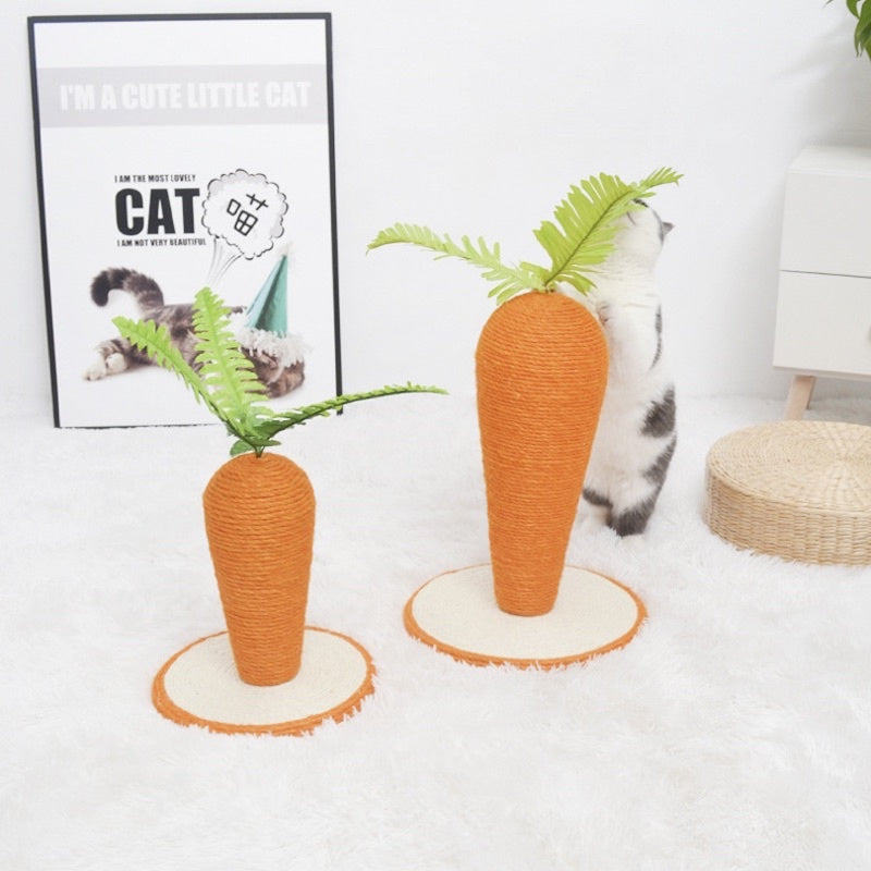 [SG Stock] Cat scratch pole post board carrot 🥕 sisal pet toy