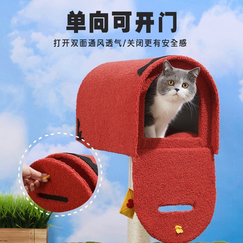 [SG Stock] TinyPet post box mailbox cat scratch tree pole pet house post office