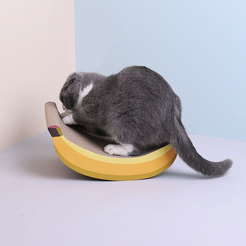 [SG Stock] Banana cat scratch board bed cat toy