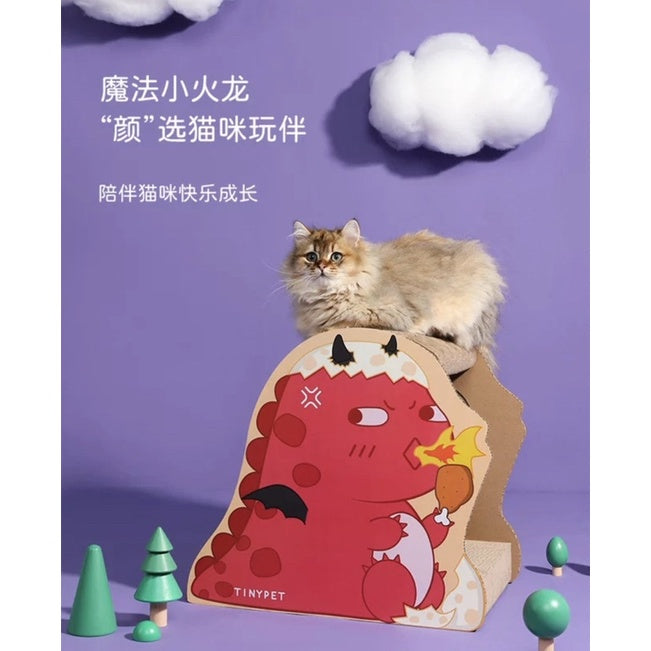 [SG Stock] Tinypet Small Dinosaur Cat schratching board scratch Dino house