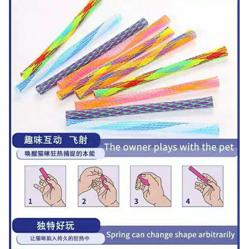 Cat toy Nylon tube SG Ready Stock pet toy chaser for cat