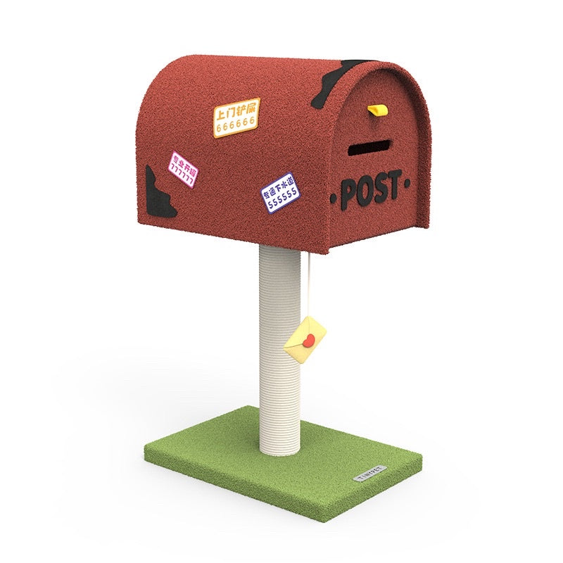 [SG Stock] TinyPet post box mailbox cat scratch tree pole pet house post office