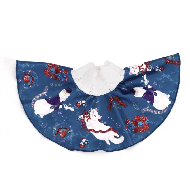 LumaMix brocade E-collar soft cat collar napkin bibs pet cone
