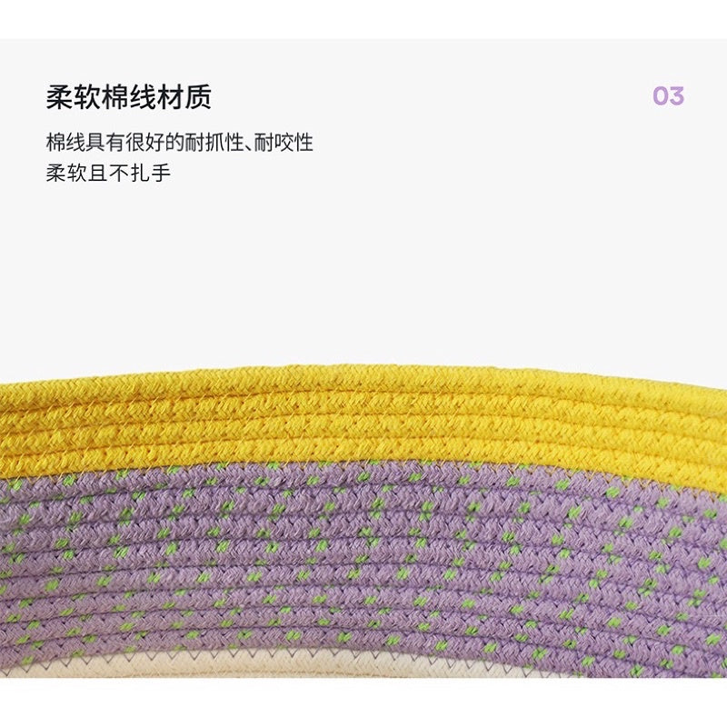 Zeze Cat scratch board cotton round bed knit 🧶 Organization box
