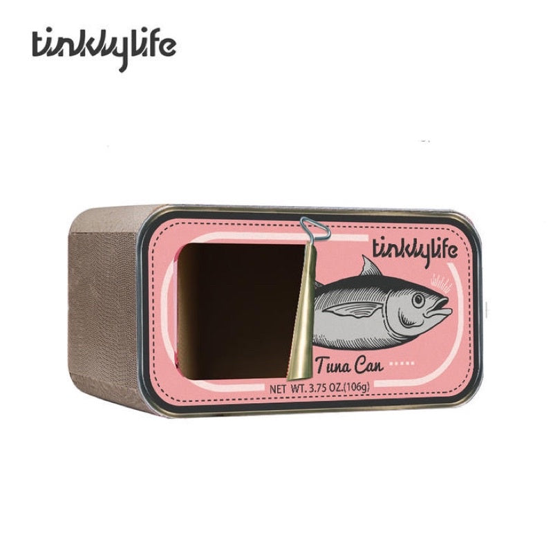[SG Stock] Tinklflife cat scratch board tuna can canned food fun cat house pet toy