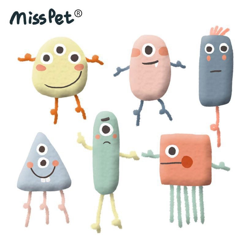 [SG Stock] Misspet small monster alien catnip chasing cat toy pet toy