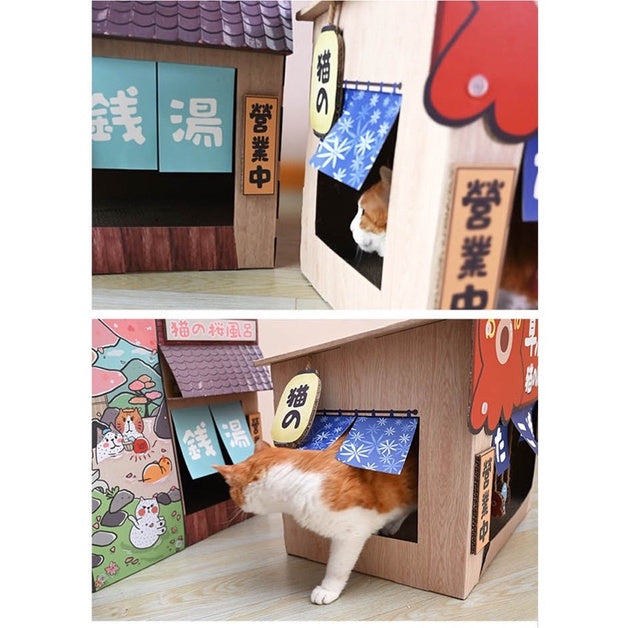 MissPet takoyaki onsen cat scratch board house bed pet toy