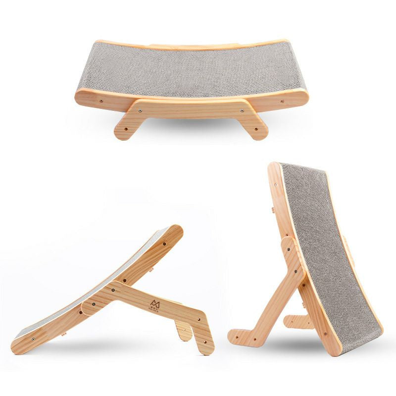 [SG Stock] Wooden cat scratch board multi function transformer bed