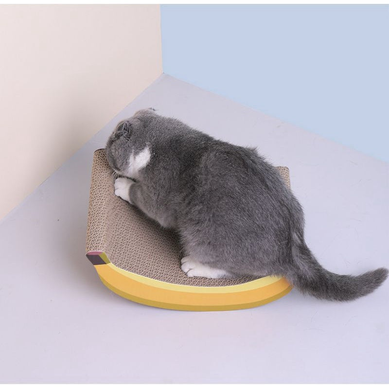 [SG Stock] Banana cat scratch board bed cat toy