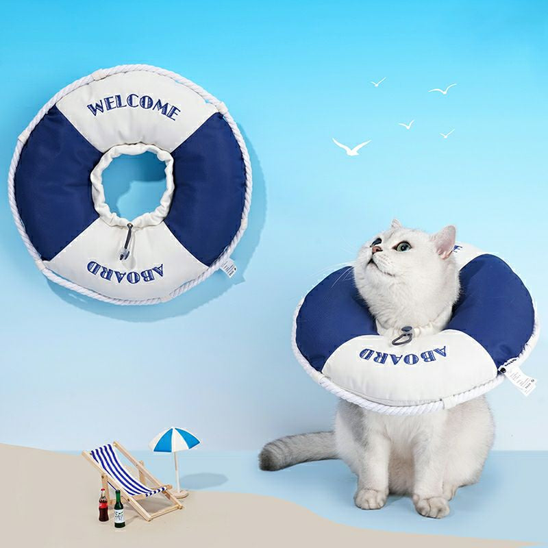 [SG Stock] Zeze Cat E collar safe lifebuoy water proof elizabethan cone