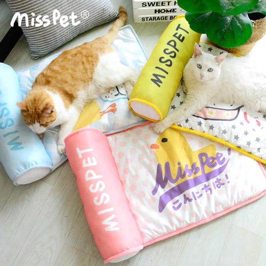 [SG stock] Misspet cat sleeping bed with pillow cooling pet nest