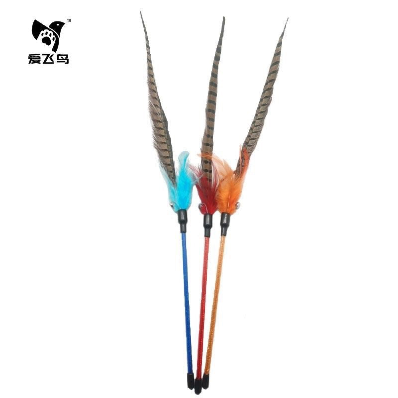 [SG Stock] Long pheasant feather 🪶 cat teaser pet toy