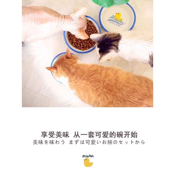 MissPet ceramic pet feeding bowl duck series