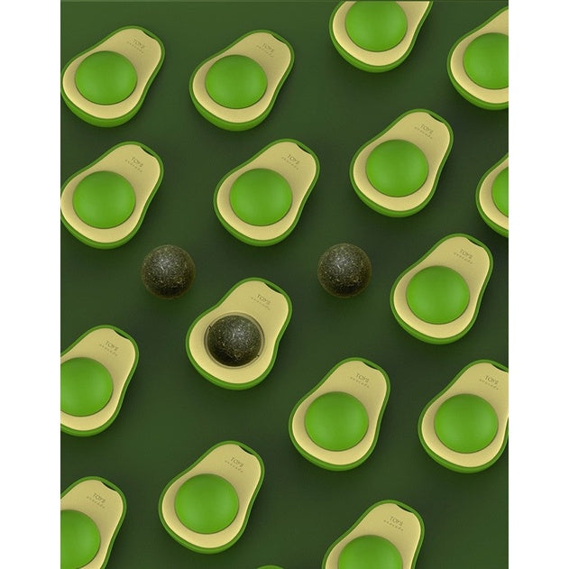 Catnip ball avocado 🥑 sticker cat snack toy catmint