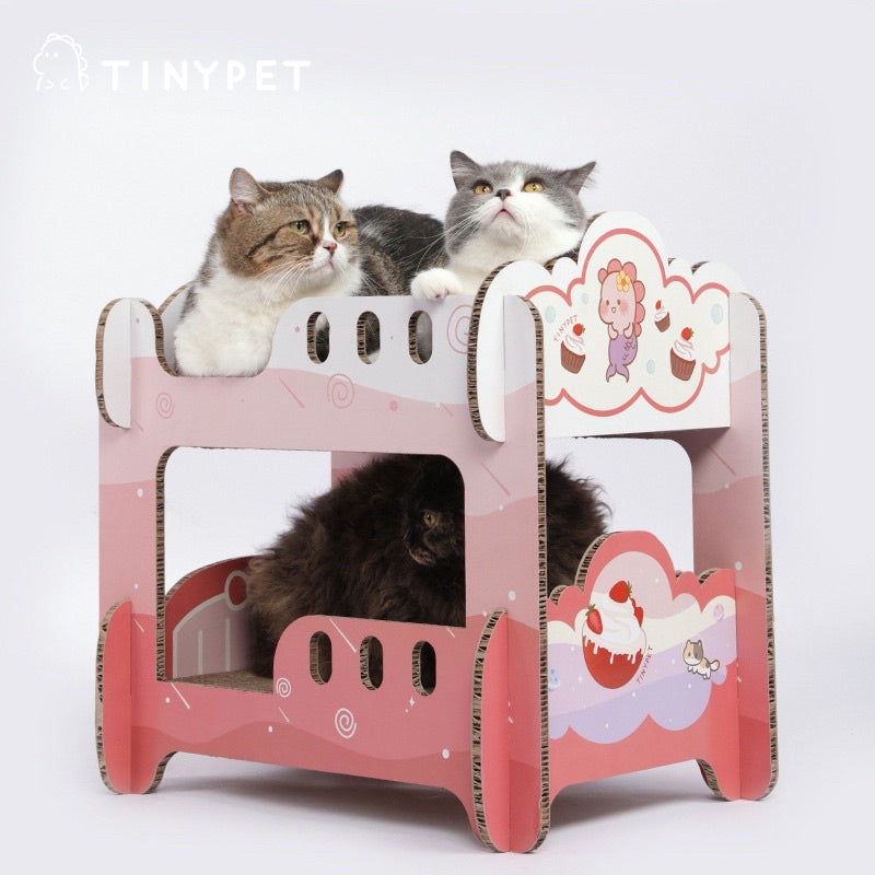 [SG Stock] TinyPet double deck cat scratch board sleeping bed pet toy scratcher