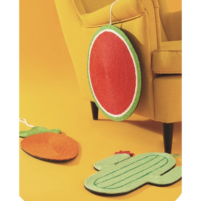 [SG stock] Cat scratch board carrot cactus sisal watermelon pet toy